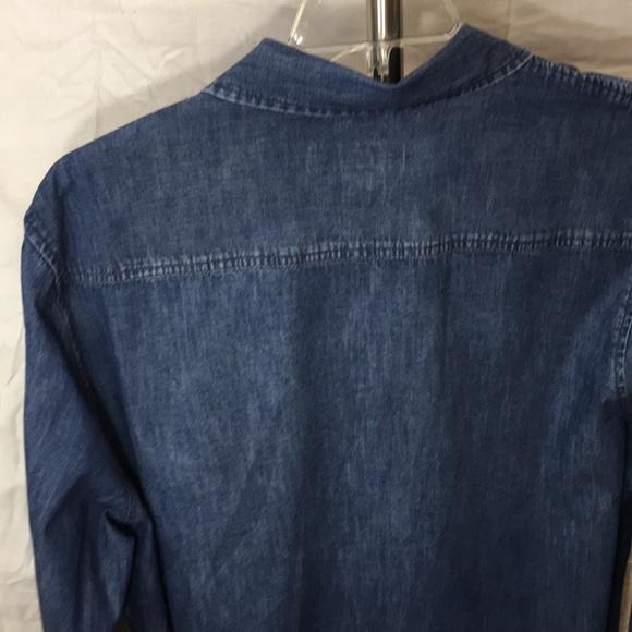 Pure Energy Plus Size Denim Button Front Shirt - Picture 8 of 9